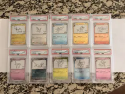 PSA 10 Yu Nagaba Eevee's & Pikachu Promo Complete set Pokemon - Image 1