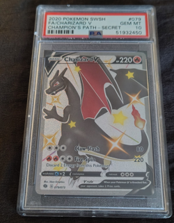 Pokemon TCG Champions Path Charizard V Secret Rare Full Art Holo 79/73 PSA 10 - Image 1
