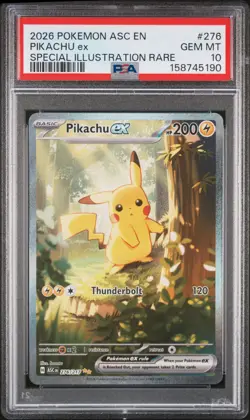 2026 POKEMON ASC EN-ASCENDED HEROES SPECIAL ILLUSTRATION RARE PIKACHU EX PSA 10 - Image 1