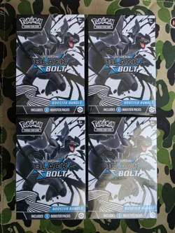 Pokemon TCG Scarlet & Violet Black Bolt Booster Bundle Box Lot of 4 - Image 1
