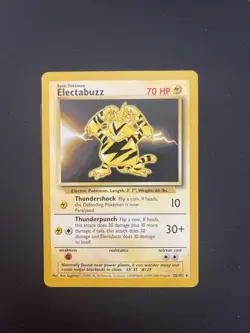 Pokemon Card Electabuzz Base Set Rare Regular Unlimited ENG 20/102 - Image 1