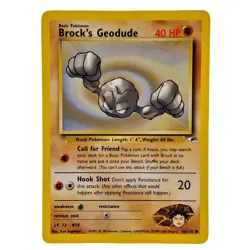 Brock's Geodude 66/132 Gym Challenge Unlimited WOTC Pokemon Card - Image 1