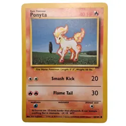 Ponyta 60/102 Base Set Pokemon Card WOTC 1999 Unlimited Common - Image 1