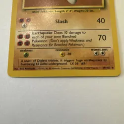 Dugtrio 19/102 Pokemon TCG Base Set NM Vintage 1999 Card - Image 3