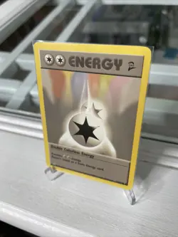 Pokemon Card Double Colorless Energy 124/130 Base Set 2 Vintage MP-HP - Image 3