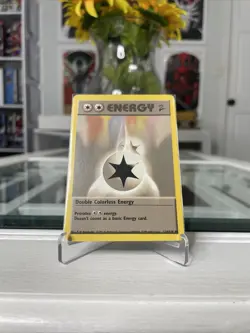 Pokemon Card Double Colorless Energy 124/130 Base Set 2 Vintage MP-HP - Image 5