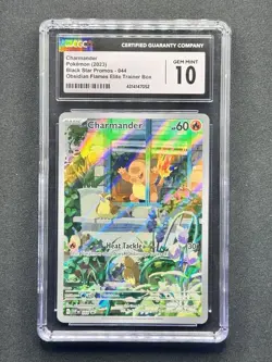 Pokemon TCG Gem Mint 10 CGC Charmander 044 Holo Obsidian Flames Promo Card - Image 1
