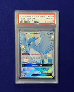 PSA 10 Articuno GX #SV54 Hidden Fates 2019 Pokemon GEM MINT - Image 1