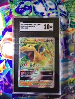 SGC 10 Charizard VSTAR #18 Ultra Rare - 2022 Pokemon SWSH Brilliant Stars - Image 1