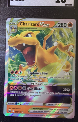 SGC 10 Charizard VSTAR #18 Ultra Rare - 2022 Pokemon SWSH Brilliant Stars - Image 3