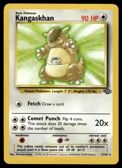 1999 Pokemon Classic - Jungle Kangaskhan #21 Heavy Play - Image 1