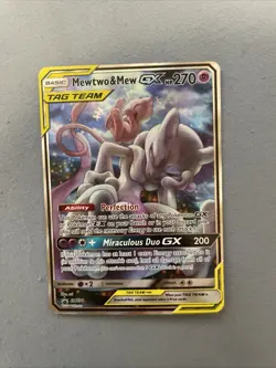 Pokemon TCG Mewtwo & Mew GX SM191 Holo Trading Card Near Mint - Image 1