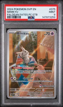 2024 Pokemon SVP EN-SV Black Star Promo Mimikyu #075 PSA 9 - Image 1