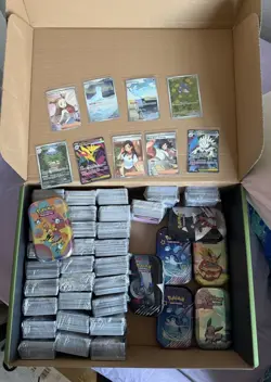 Pokemon TCG Huge Bulk Bundle 3500+ Cards Inc EX Holos & Reverse Holo Tins Joblot - Image 1