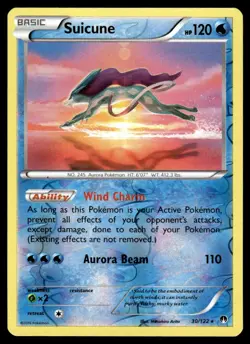 2016 Pokemon XY, Trainer Kits - Suicune Suicune #30 Light Play Holo - Image 1