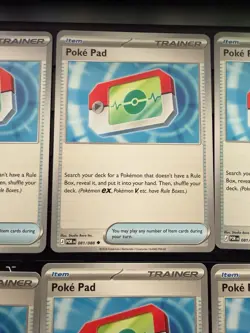 Pokemon TCG Poke Pad Lot (8) Rev Holo Regular NM Playable Card Bundle - Image 2