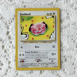2001 Neo Revelation Snubbull 55/64 1st Edition Wotc Vintage Pokemon Card - Image 1