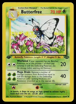 Pokemon Card Jungle Butterfree 33/64 Uncommon 1st Edition - Image 1