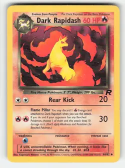 POKEMON DARK RAPIDASH 44 TEAM ROCKET UNLIMITED MP - Image 1