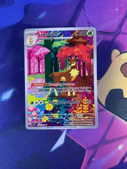 2024 Pokemon TEF EN Illustration Rare #166/162 Sawsbuck - Image 4