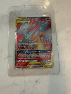 Reshiram & Charizard GX 194/214 Ultra Rare Unbroken Bonds Pokemon Holo Near Mint - Image 1