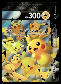 2021 Pokemon Black Star Promos Pikachu V-UNION #SWSH140 Light Play Holo - Image 1