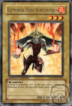 Elemental Hero Burstinatrix MDP2-EN003 McDonald's Promo 2 Yu-Gi-Oh Limited NM - Image 2