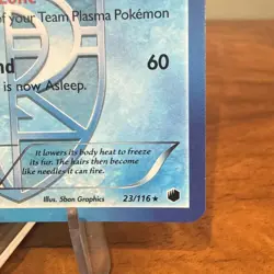 Glaceon 23/116 🧊 Cracked Ice 🧊 Plasma Freeze - Holo Rare Pokemon Card LP - Image 4