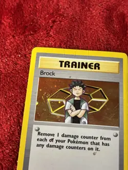 Brock 015/132 Gym Heroes Holo Wotc Pokemon Card Played - Image 3