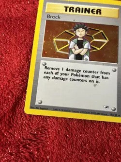 Brock 015/132 Gym Heroes Holo Wotc Pokemon Card Played - Image 4
