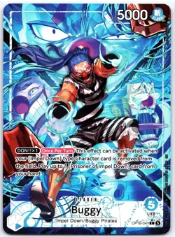 Buggy (041) (Alternate Art) OP16-041 The Time of Battle One Piece Card Game L - Image 1