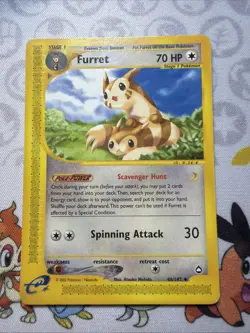 Furret 48/147 2002 Aquapolis Regular Pokemon Card MP+ - Image 1