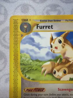 Furret 48/147 2002 Aquapolis Regular Pokemon Card MP+ - Image 2