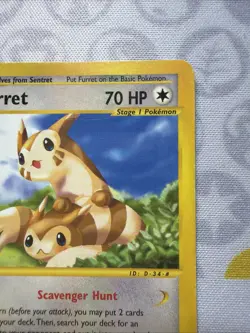 Furret 48/147 2002 Aquapolis Regular Pokemon Card MP+ - Image 3