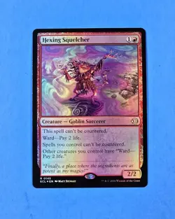1x Hexing Squelcher Lorwyn Eclipsed ECL Creature Goblin Sorcerer Mtg Foil 145 - Image 1
