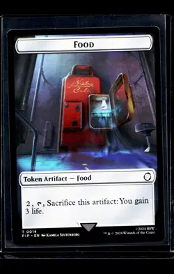 2024 MTG Magic The Gathering PIP Fallout Token #16/14 Robot Food LP - Image 1