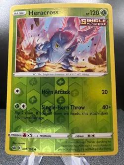 Heracross 006/198 Chilling Reign Pokemon Reverse Holo Near Mint - Image 1
