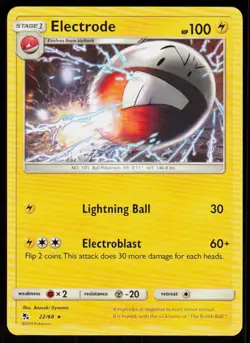 Electrode 22/68 Rare Hidden Fates Pokemon Near Mint - Image 1