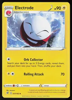 Electrode 057/192 Uncommon Rebel Clash Pokemon Near Mint - Image 1