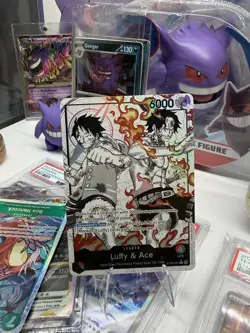 ST30-001 -Luffy & Ace Leader Alternate Art (Parallel) ENGLISH Full Art - Image 1