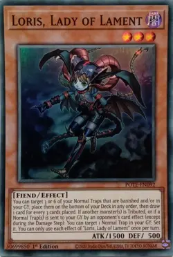 POTE-EN092 LORIS, LADY OF LAMENT SUPER RARE 1ST EDITION YuGiOh CARD - Image 1
