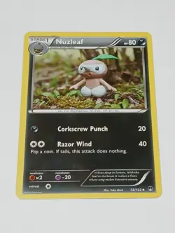 Nuzleaf 72/122 Yuka Morii XY - BREAKpoint Pokemon Card - Image 1