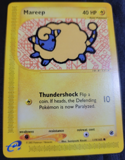 Mareep # 119/165 Expedition Base Set Pokemon TCG Game Trading Cards LP - Image 1