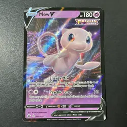 Pokemon TCG Mew V 060/159 Sword & Shield Crown Zenith Holo Rare Card NM - Image 1
