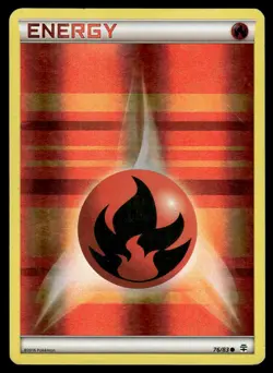 2016 Pokemon XY - Generations Fire Energy #76 Holo Heavy Play - Image 1