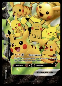 2021 Pokemon Black Star Promos Pikachu V-UNION #SWSH141 Light Play Holo - Image 1