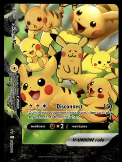 2021 Pokemon Black Star Promos Pikachu V-UNION #SWSH141 Light Play Holo - Image 1