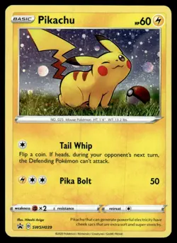 2020 Sword & Shield, Promos - Sword & Shield Promos Pikachu #SWSH039 Light Play - Image 1