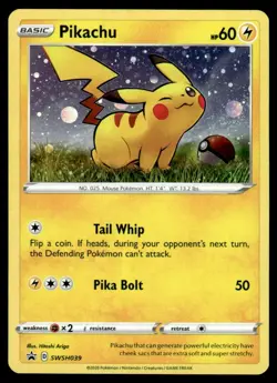 2020 Sword & Shield, Promos - Sword & Shield Promos Pikachu #SWSH039 Light Play - Image 1