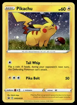 2020 Sword & Shield, Promos - Sword & Shield Promos Pikachu #SWSH039 Light Play - Image 1